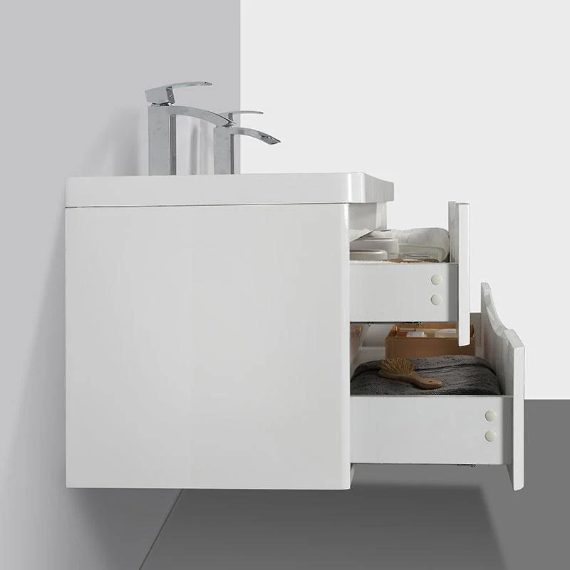 Doppelwaschtisch + Unterschrank 120cm, montiert, weiß, PIACENZA