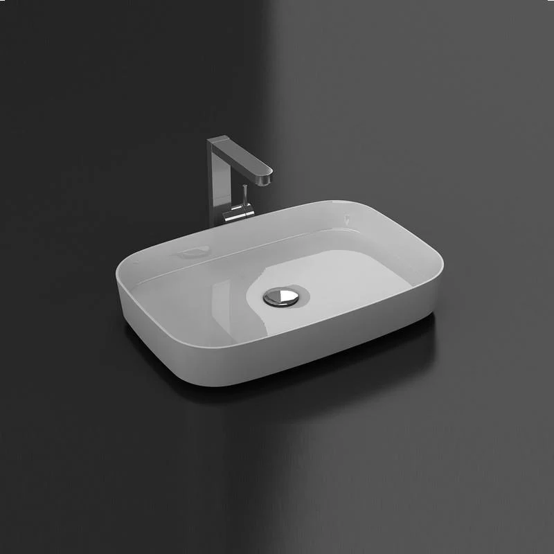 Aufsatzwaschbecken aus Gussmarmor, rechteckig, SIENA