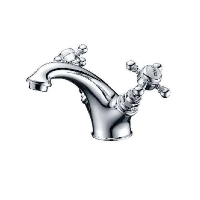 Retro-Zweigriff-Waschbeckenarmatur CANTERBURY, mit integriertem Ventil