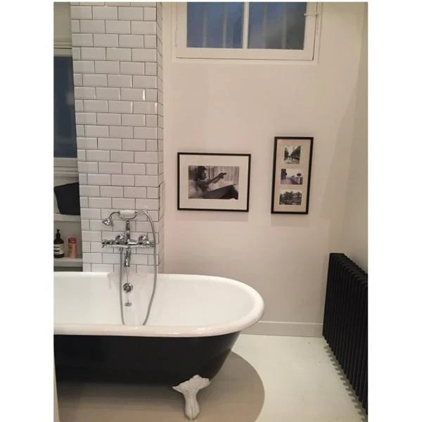 Freistehende Gusseisen Badewanne PLYMOUTH schwarz