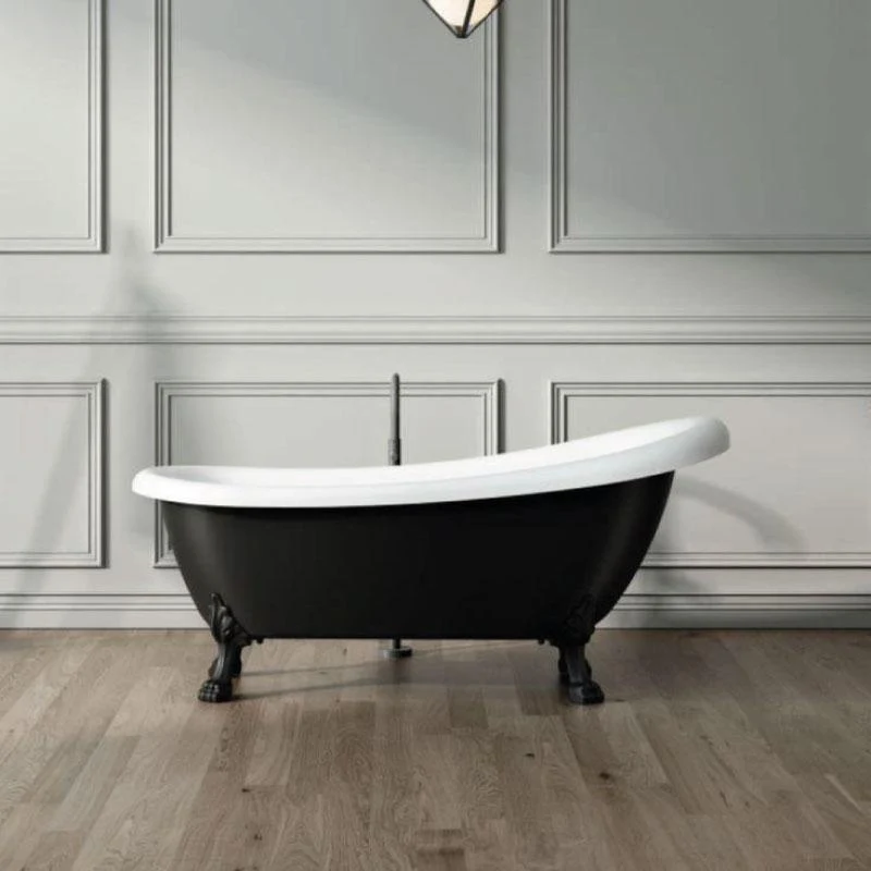 Freistehende Badewanne mit Füßen RICHMOND schwarz