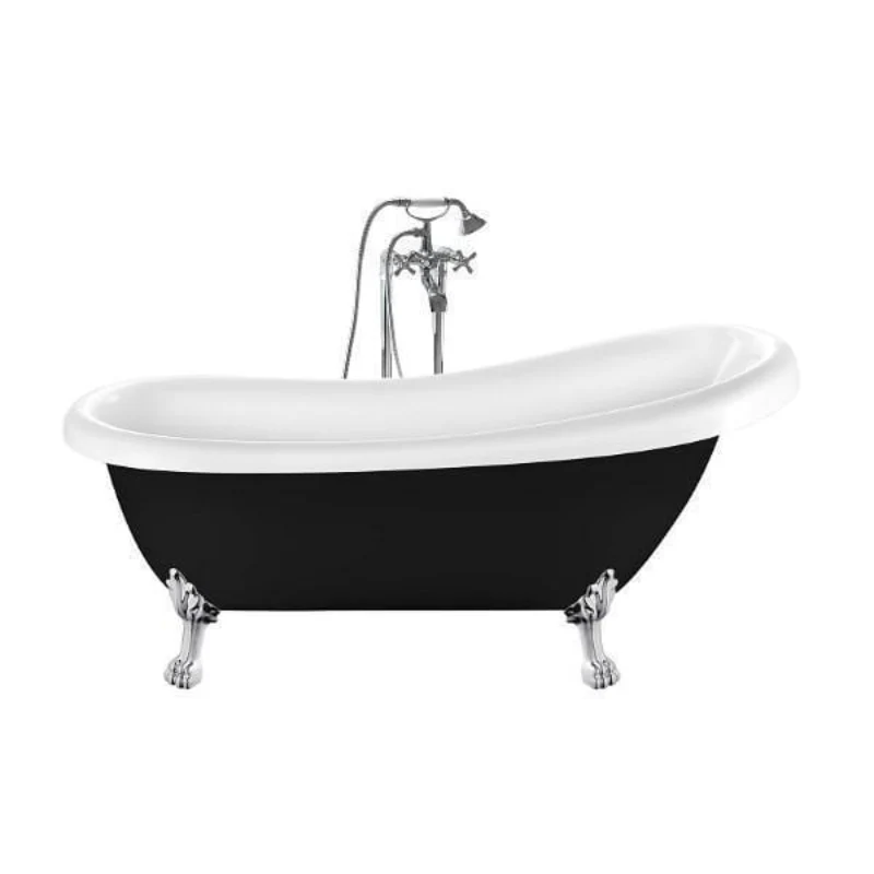 Freistehende Badewanne mit Füßen RICHMOND schwarz