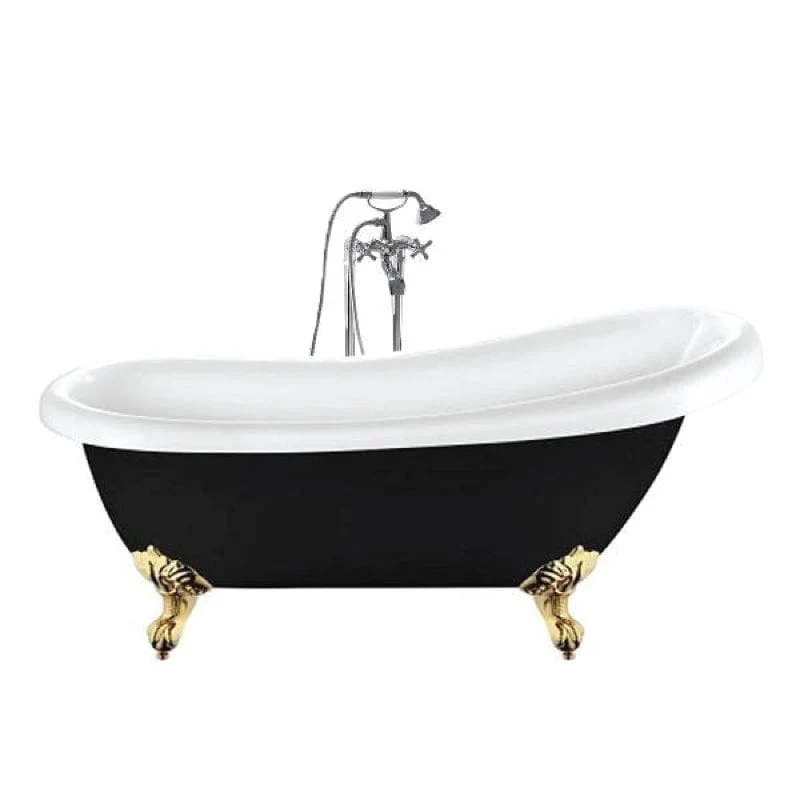 Freistehende Badewanne mit Füßen RICHMOND schwarz