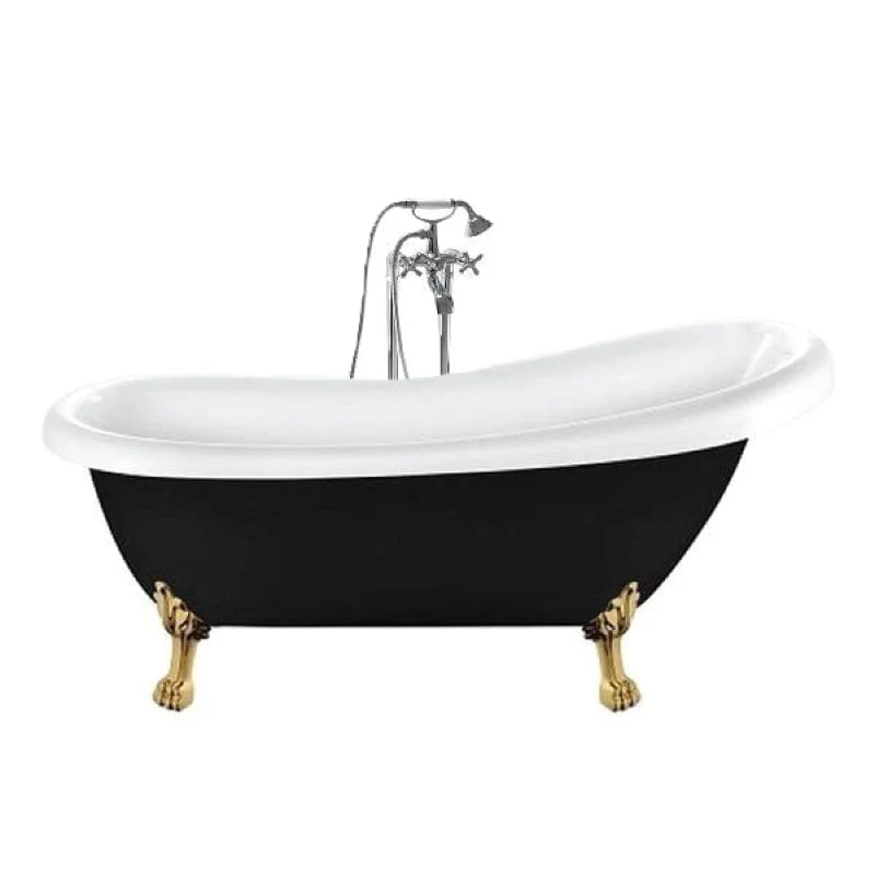 Freistehende Badewanne mit Füßen RICHMOND schwarz
