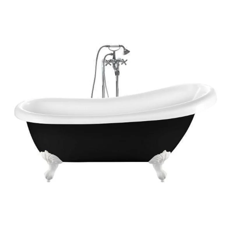 Freistehende Badewanne mit Füßen RICHMOND schwarz