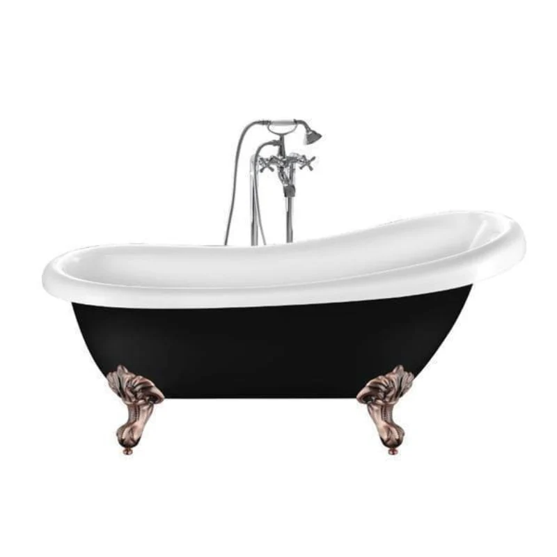 Freistehende Badewanne mit Füßen RICHMOND schwarz