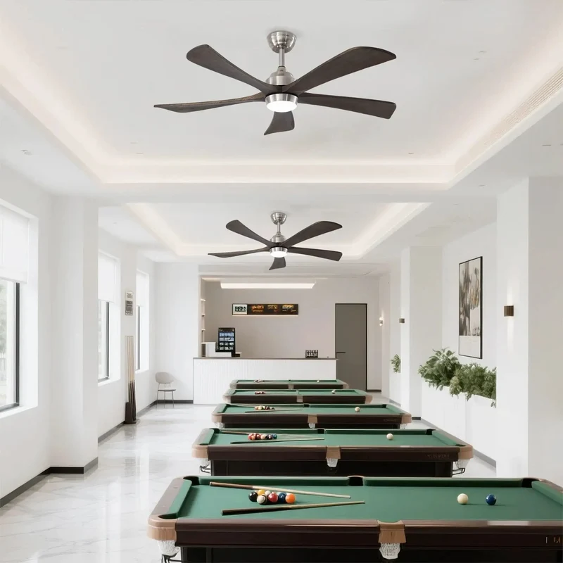Top Tier 52 Inch Ceiling Fan Crafted With Heavy Duty Solid Wood Blades Built In LED Light And Wireless Remote Quiet Brushless Motor Pulls Reversible Airflow Fast Sets Up In Minutes Keeps Your Space Cool As Ice Year Round