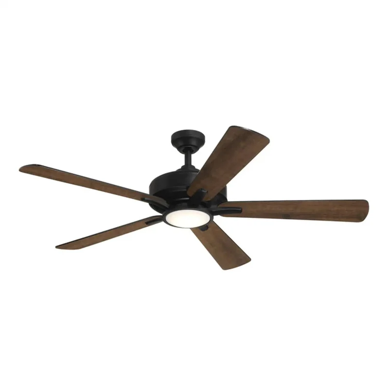 Slick Matte Black 52 Inch Indoor Ceiling Fan With Five Plywood Blades Built Tough Motor Cranks Out Serious Air For Medium To Large Rooms Down Rod Install Perfect For Traditional Living Spaces And Everyday Home Vibes