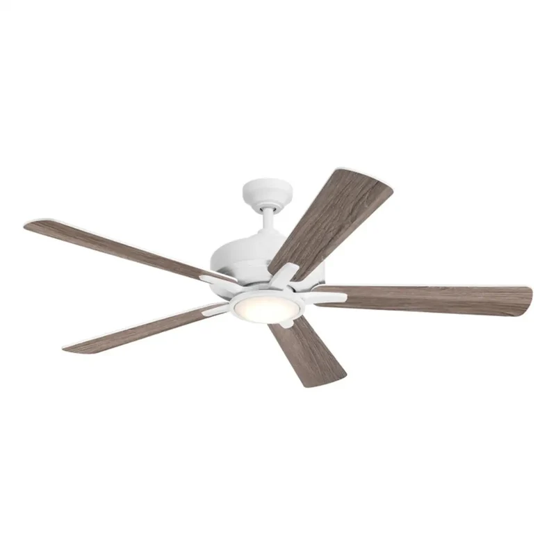 Slick 52 Inch Indoor Ceiling Fan Featuring Matte White Finish And Reversible Plywood Blades For Living Room Refresh All Day Chill And House Upgrade Essentials
