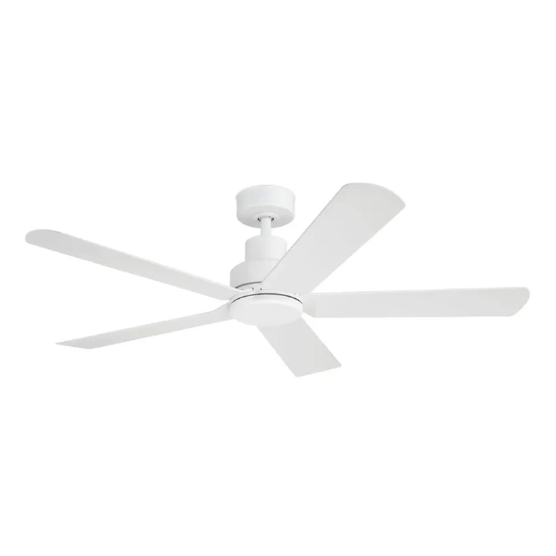 Sleek 52 Inch Matte White Ceiling Fan With Down Rod Brings Top Shelf Airflow To Your Home Ideal For Patios And Living Rooms With A No Sweat Quick Install Setup