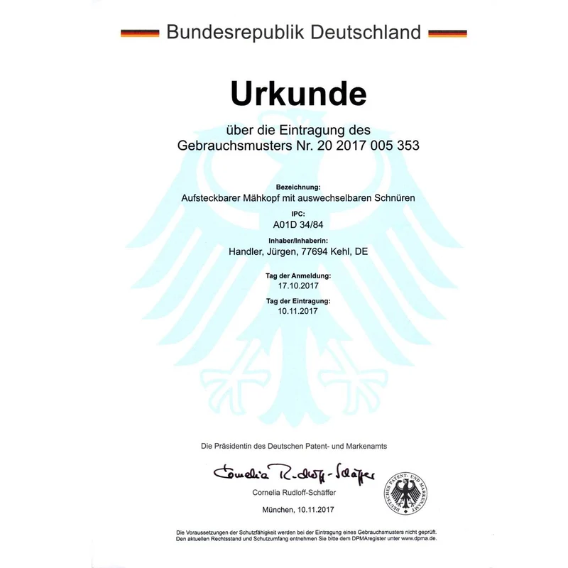 Wildkrautbürstenaufsatz inkl. Fadenkopffunktion 8mm für Rasentrimmer