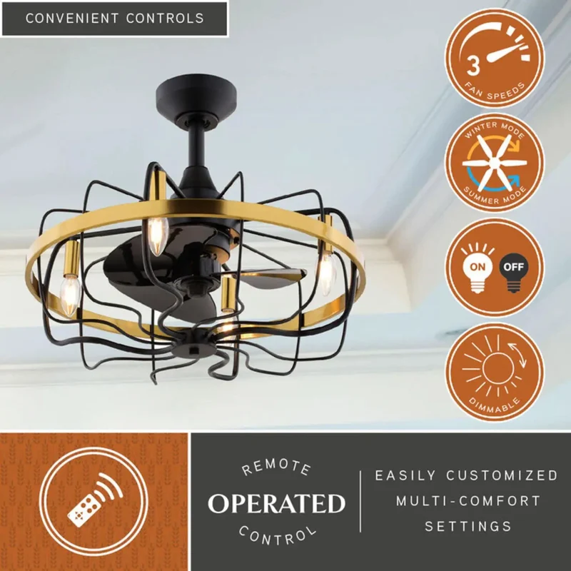 Sleek Modern Industrial Ceiling Fan 21 Inch With Dimmable Light Kit And Remote Control Perfect For Small Rooms And Bedrooms Delivers Three Speed Settings To Keep Your Pad Cool And Cozy All Year Long