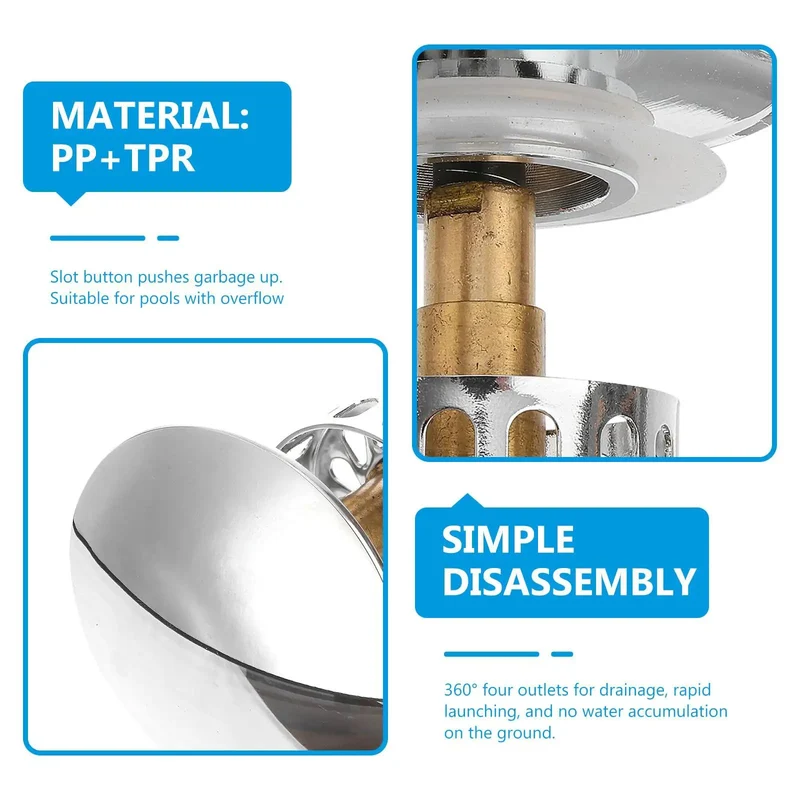 Top Shelf Full Copper Bathtub Drain Plug Featuring Slotted Round Outlet Push Up Stoppers For Overflow Tubs And Basins Ultra Fast Snap Lock And Built Like A Tank