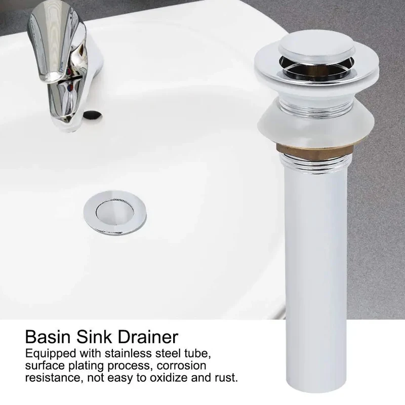 Slick Copper Pop Up Drain Stopper Kit For Bathroom Sinks Rust Proof Stainless Steel Tube Nifty Sink Plug Easy Install Leak Free Killer Quality No Extra Holes Needed Perfect Fit Bad Boy Upgrade For Your Home Plumbing Setup Right Now