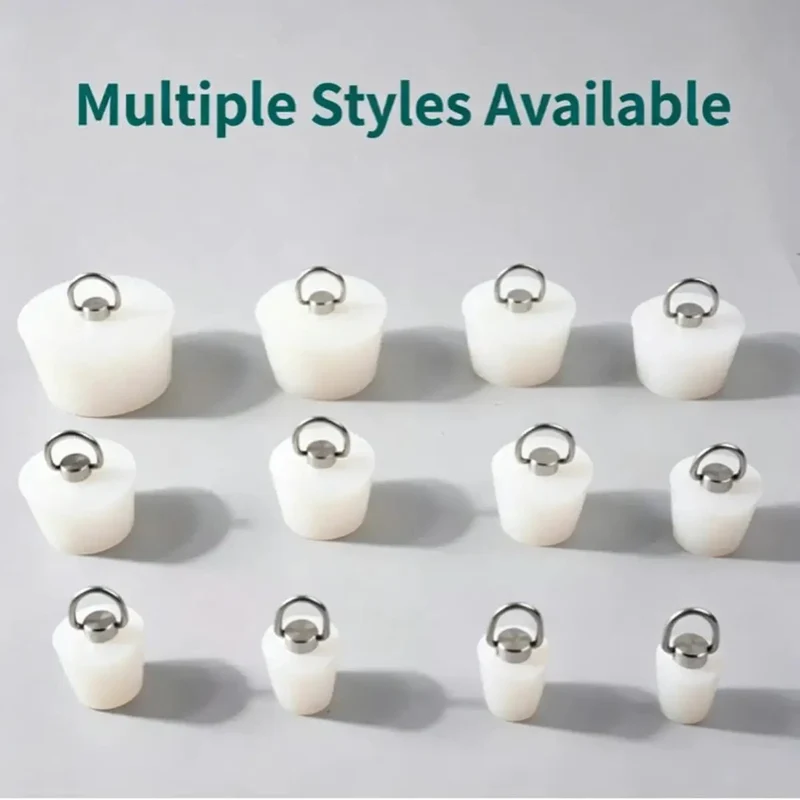 Zero Hassle Silicone Sink Plug With Beefy Stainless Steel Pull Ring Universal Taper Cone Fit For Bathtub And Laundry Tub Smooth Rust Proof Drain Stopper That Truly Slaps