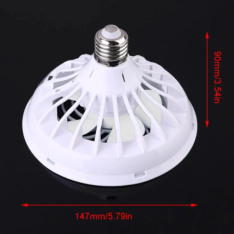 Room Turning Compact LED Ceiling Fan With E27 Bulb Holder And Five Swooping Blades, 10 Watts Cold White Glow For Quick Breeze, Adjustable RPM Settings On Slim Profile Build Tailored For Small Quarters And Modest Heights.