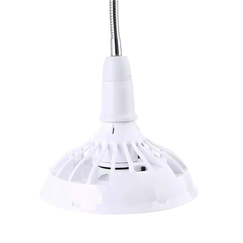 Room Turning Compact LED Ceiling Fan With E27 Bulb Holder And Five Swooping Blades, 10 Watts Cold White Glow For Quick Breeze, Adjustable RPM Settings On Slim Profile Build Tailored For Small Quarters And Modest Heights.