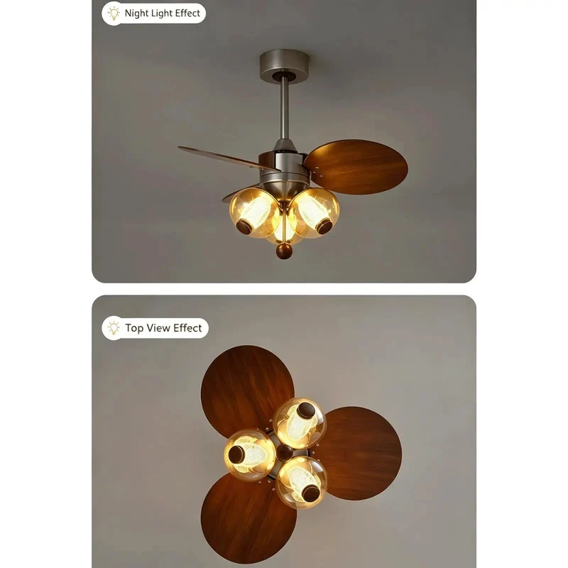 Top Shelf Kids Ceiling Fan With Sweet Quiet Breeze And Dimmable Led Fandelier Featuring Soft Diffused Glass Lampshade And Three Adjustable Color Modes For A Cozy Bedroom Setup