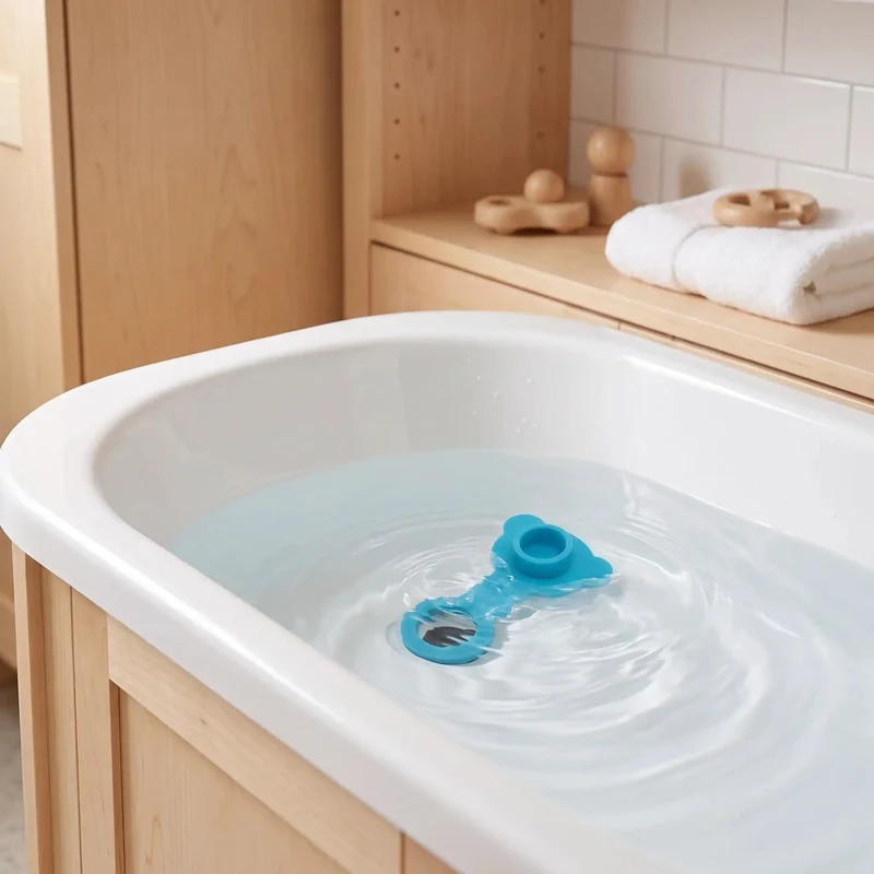 Silicone Bathtub Plug Stopper With Smooth Operator Grip Universal Fit For All Bathtubs Leak Proof Drain Blocker Durable Silky Touch Safe Blue Shade Adds Fresh Vibe To Your Bath Routine Easy Fix For Stress Free Soaking Sessions