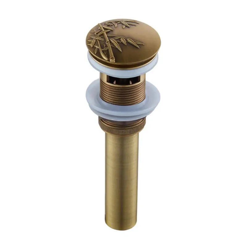 Heavy Duty Copper Wash Basin Drain Plug With Anti Rust And Tarnish Resistant Finish No Sweat Push Fit Installation For Sinks Overflow Holes Kitchen Bath Sink Stopper Sturdy Setup