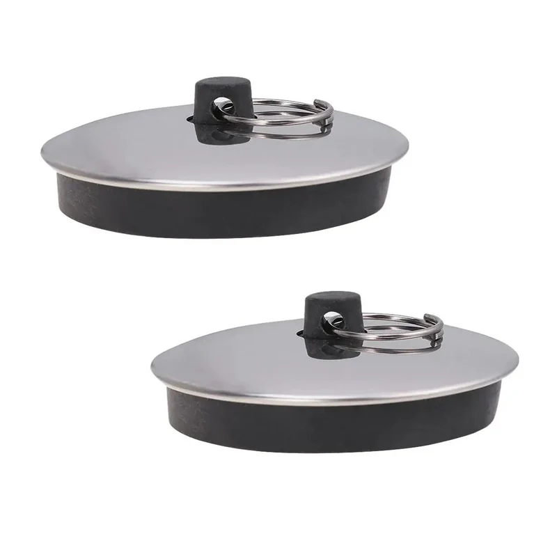 Hella Secure Rubber Tub Drain Stopper Plug Black No Hassle Install For Bathroom Kitchen Laundry Flat Seal Anti Clog Blocker Smooth Locking Mechanism Badass Quality Straight Up Reliable Gear