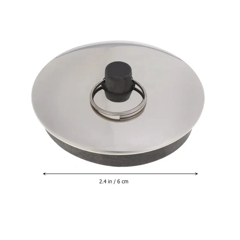 Heavy Duty Rubber Bathtub Drain Stopper With Slick Leak Proof Seal And No Sweat Cleanup For Kitchen Sink Or Laundry Tubs That Locks In Water Smoothly All The Time