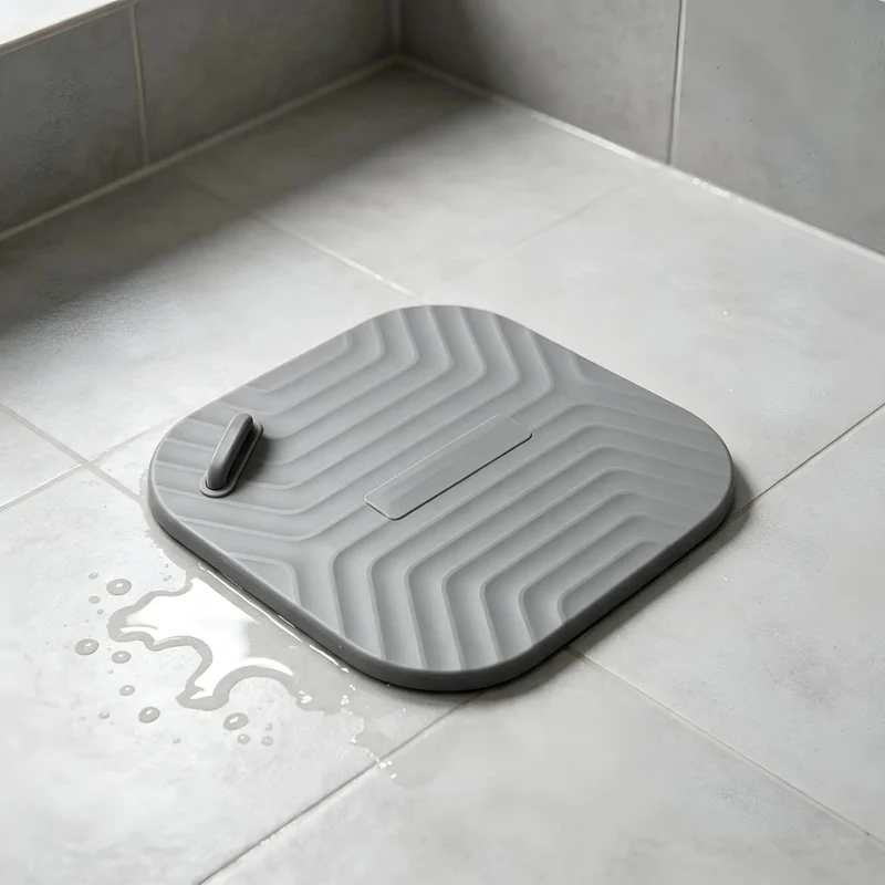 Slick Square Silicone Shower Drain Cover And Tub Stopper With Tight Grip Pest Proof Guard That Traps Smells And Keeps Crawly Critters Out For Low Drama Bathroom Fixes