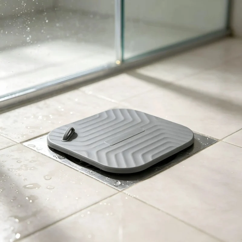 Slick Square Silicone Shower Drain Cover And Tub Stopper With Tight Grip Pest Proof Guard That Traps Smells And Keeps Crawly Critters Out For Low Drama Bathroom Fixes