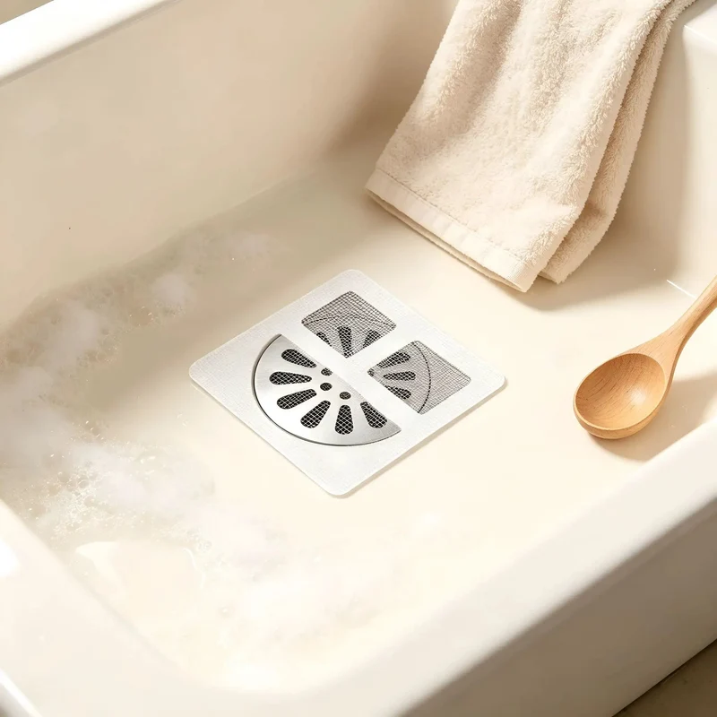 Disposable Peel And Stick Shower Drain Hair Catcher 100 Pack No Sweat Setup Big Time Sink Guard Straight Forward Clog Prevention For Bathroom Tub Low Key Household Upgrade