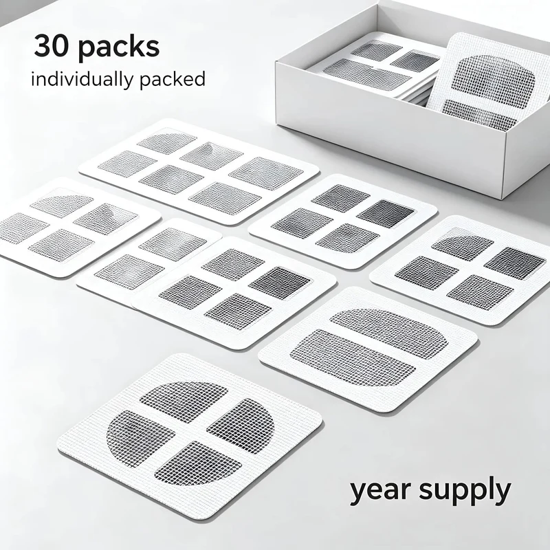 Disposable Hair Catcher Sticker For Shower Drain High Density Mesh Filter Stops That Gnarly Clog Situation Save Cash On Plumbing Expenses Quick Peel Adhesive Blocks Pet Fur Keeps Home Pipes Clear Naturally Every Single Time