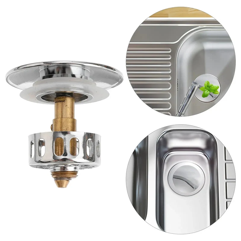 Slick Copper Round Tub Drain Plug Slotted Push Up Stopper For Overflow Basins Dead Simple Install Zero Fluff Rust Resistant Bathroom Sink Strainer Built To Last