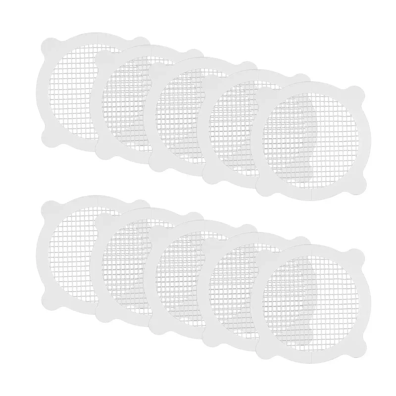 10 Pack Round Hair Catcher For Shower Drain Filter Adhesive Sticker Disposable Four Ear Design Snags All The Gunk Keeps Your Pipes Clear No More Dreading Clogs Hands Down Essential Kit