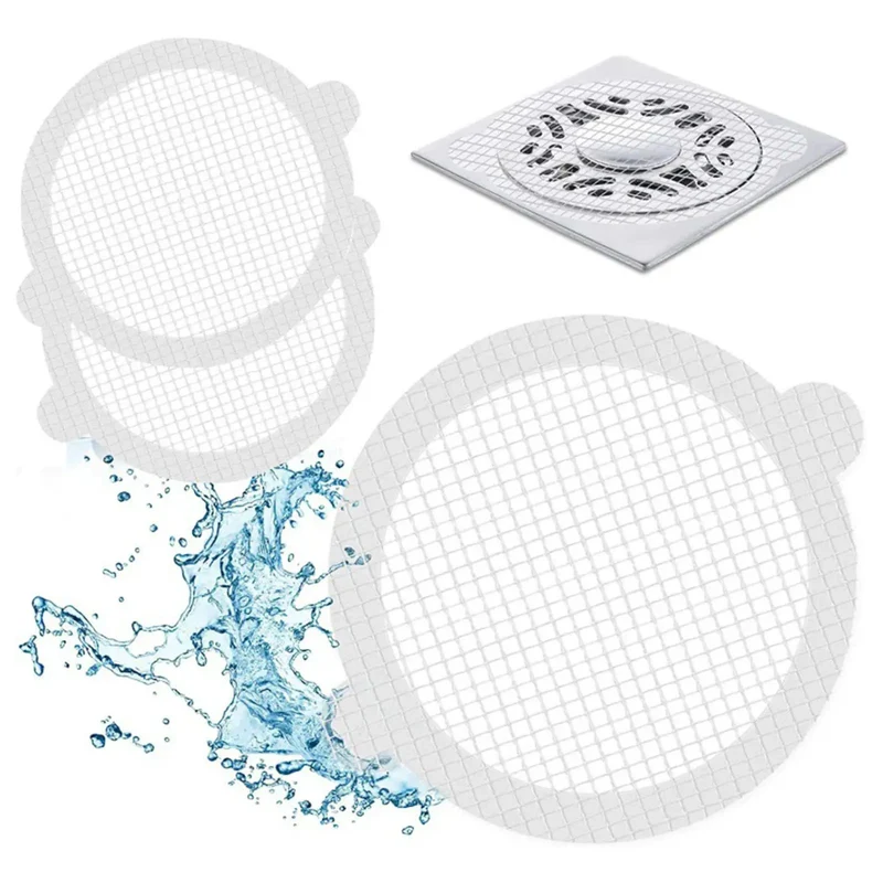10 Pack Round Hair Catcher For Shower Drain Filter Adhesive Sticker Disposable Four Ear Design Snags All The Gunk Keeps Your Pipes Clear No More Dreading Clogs Hands Down Essential Kit