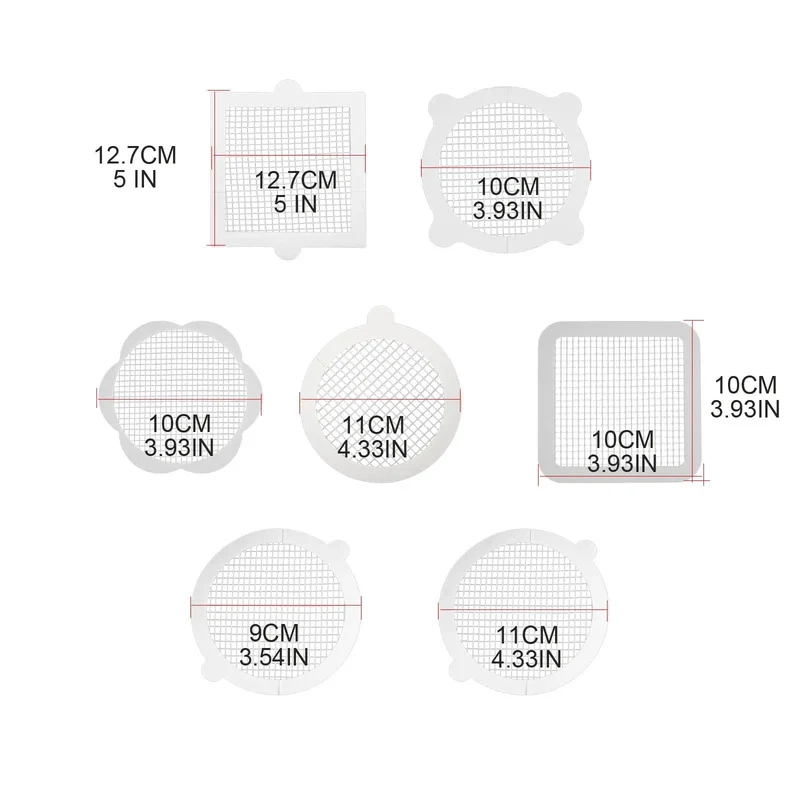 10 Pack Round Hair Catcher For Shower Drain Filter Adhesive Sticker Disposable Four Ear Design Snags All The Gunk Keeps Your Pipes Clear No More Dreading Clogs Hands Down Essential Kit