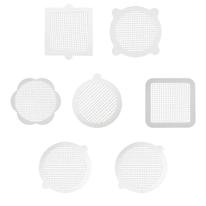 10 Pack Round Hair Catcher For Shower Drain Filter Adhesive Sticker Disposable Four Ear Design Snags All The Gunk Keeps Your Pipes Clear No More Dreading Clogs Hands Down Essential Kit