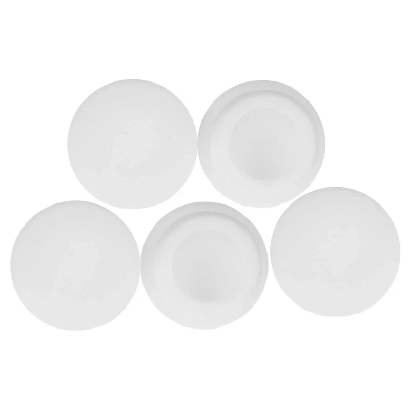 Five Piece White Silicone Bathtub Jet Covers And Drain Hole Plugs Designed For 30 To 31 Millimeter Spa Tubs Drip Proof Slick Surface No Fuss Cleanup Bathroom Must Haves