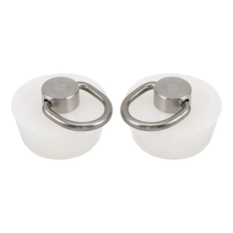 Adjustable White Silicone Drain Stopper Universal Fit Bathtub Plug Kitchen Sink Seal Super Snug Leak Free Easy Pop Off With Storage Ring Bath Upgrade Zero Fuss