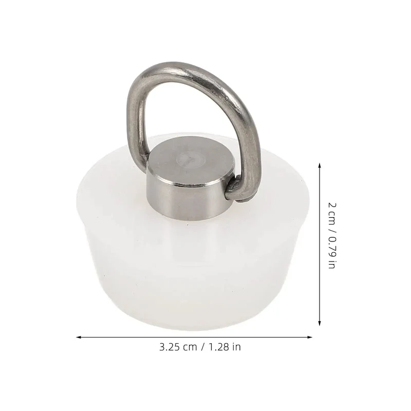 White Silicone Drain Plug And Bathtub Stopper For Kitchen Sinks Showers And Wash Basins With A Stain Resistant Seal That Blocks Odors Easily While Being Tough On Grime Yet Gentle On Surfaces And Cleans Up In No Time Flat