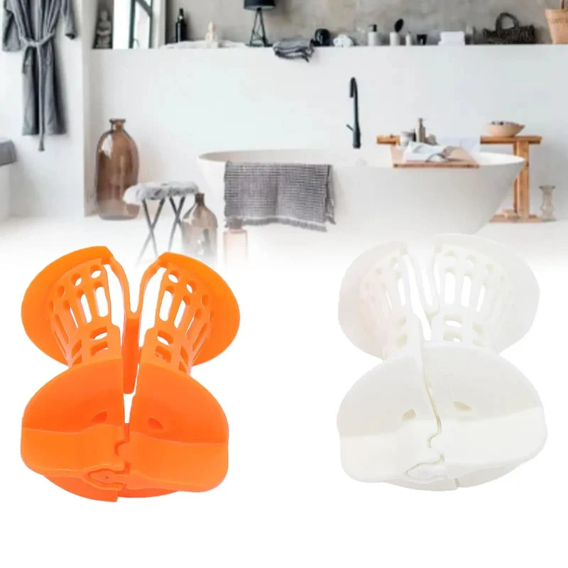 Bathtub Drain Hair Catcher 2 Pack White And Orange With Sturdy Handles Kick Nasty Clogs To The Pavement Keep Your Shower Flowing Smooth And Simplify Your Routine Hella Reliable Choice For Quick Cleanup And Daily Use