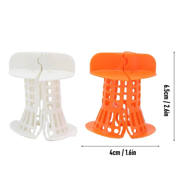 Bathtub Drain Hair Catcher 2 Pack White And Orange With Sturdy Handles Kick Nasty Clogs To The Pavement Keep Your Shower Flowing Smooth And Simplify Your Routine Hella Reliable Choice For Quick Cleanup And Daily Use