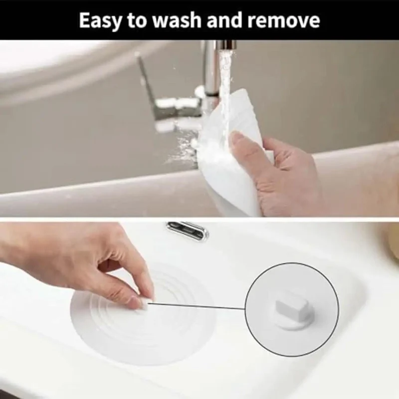 Universal Silicone Bathtub Drain Stopper And Kitchen Sink Plug With Super Strong Suction Grip Seals Perfectly Without Leaks Locks In Water All Night Non Slip Self Leveling Design Fits All Standard Sizes