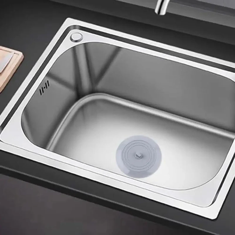 Universal Silicone Bathtub Drain Stopper And Kitchen Sink Plug With Super Strong Suction Grip Seals Perfectly Without Leaks Locks In Water All Night Non Slip Self Leveling Design Fits All Standard Sizes