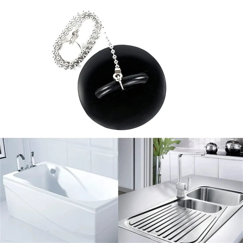 Snag This Hella Durable Rubber Drain Plug For Bathtub Sink Or Shower With Simple Push In Fit Pull Chain Included No Tools Needed Universal Bathroom Drain Stopper Quick Install Smooth Remove Daily Reliable