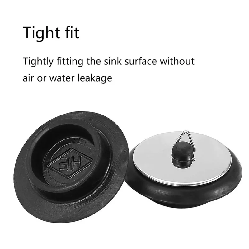 Top Shelf Universal Bathtub Drain Stopper Plug With Four Inch Heavy Duty Chain And Slick Easy Pull Handle For Hassle Free Bathroom Kitchen Sink Plumbing Seal