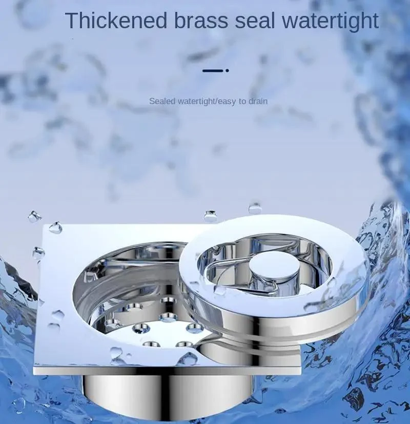 Built Tough Invisible Floor Drain In Copper With Double Sealed Silicone Ring Pulls Straight Up For Hassle Free Clearing Hits Different On Bathtubs Pools And Fish Tanks Smooth Waterproof Plumbing Solution