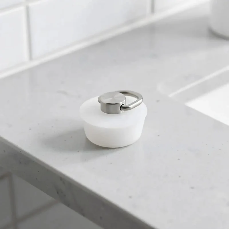 White Silicone Tub Plug For Total Drain Seal Zero Fuss Soft Stretchy Grip Universal Bathroom Sink Protector Heavy Duty Everyday Carry Shower And Basin Water Guard