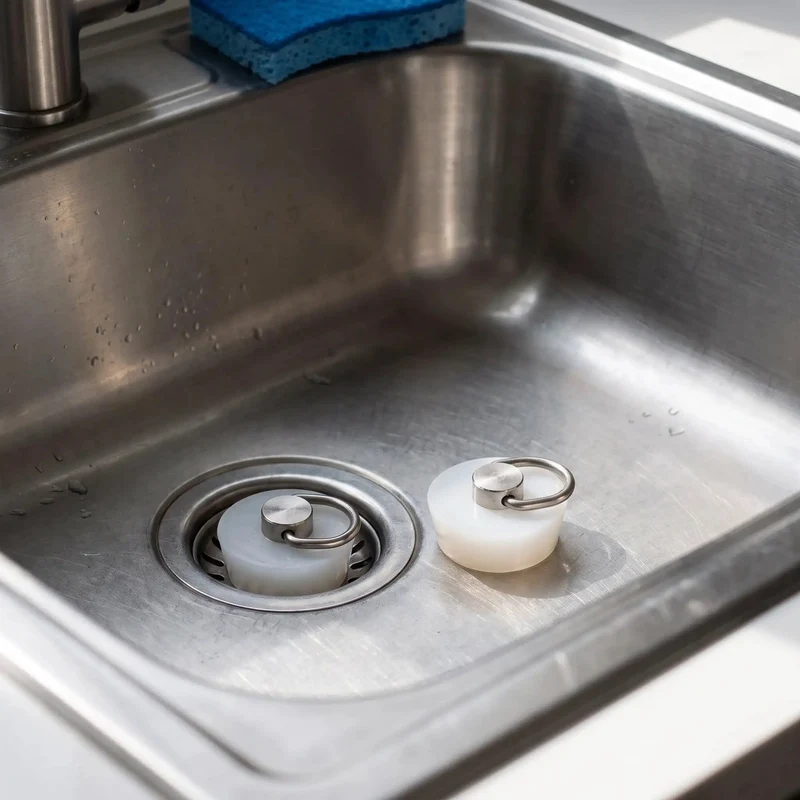 Super Slick White Round Bathtub Drain Stopper With Quick Release Hanging Ring No Sweat Retrieval Neat Storage Universal Silicone Stainless Steel Plug Seal Fits Every Tub Style Smooth Bathroom Must Have