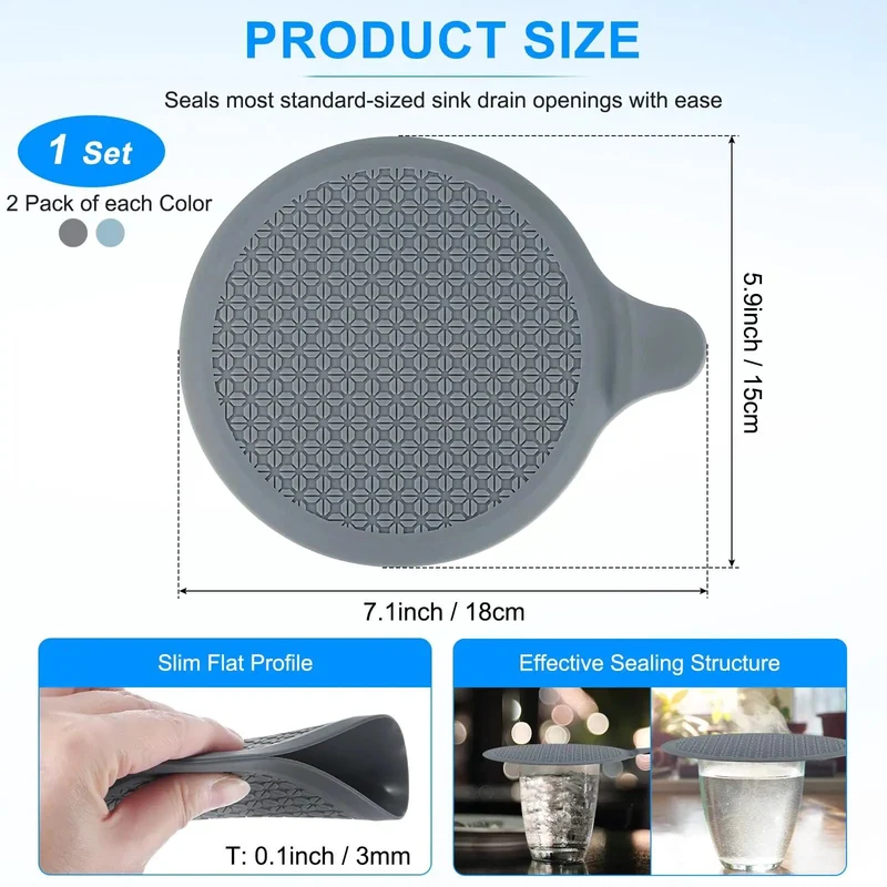 Multipurpose Silicone Bathtub Stopper And Sink Drain Plug With Airtight Seal That Straight Up Blocks Water Spills Fast Durable Rubber Pop Up Design No Sweat Installation Keeps Your Plumbing Shut Tight For Busy Weekdays Or Lazy Sundays