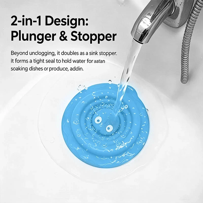 Rock Solid Silicone Tub Stopper With Heavy Duty Suction Seal For Bathtub And Sink Drain Plug Food Grade Non Toxic Kid Safe Design Non Slip Grip Easy Pull Universal Fit Accessory