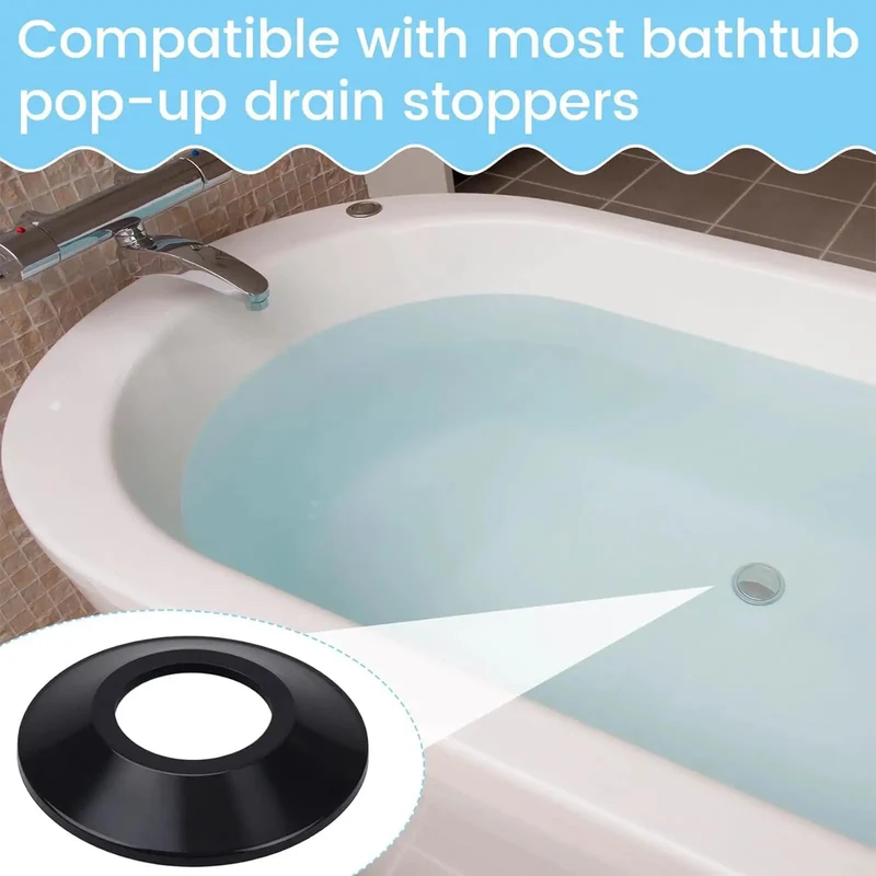 10 Pack Elastic Rubber Bathtub Drain Stoppers Heavy Duty Washers with Bullet-Proof Elastic Grip Stops Drips Dead Crack Resistant Bathroom Long Lasting Rubber Replacement